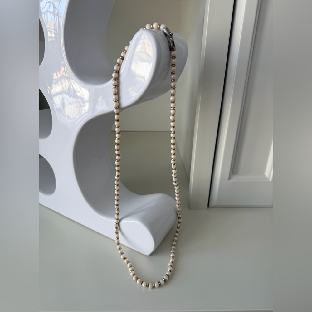 Vintage 90’S Pearl Long Necklace Classic Jewellery